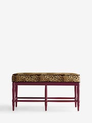 Rockett St George Leopard Love Velvet Rebel Spindle Bench - Image 7 of 8