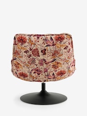 Rockett St George Charleston Garden Velvet Lounge Lover Swivel Accent Chair - Image 10 of 10