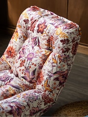 Rockett St George Charleston Garden Velvet Lounge Lover Swivel Accent Chair - Image 2 of 10