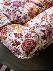 Rockett St George Charleston Garden Velvet Lounge Lover Swivel Accent Chair - Image 3 of 10