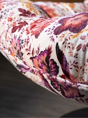 Rockett St George Charleston Garden Velvet Lounge Lover Swivel Accent Chair - Image 5 of 10