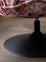 Rockett St George Charleston Garden Velvet Lounge Lover Swivel Accent Chair - Image 6 of 10