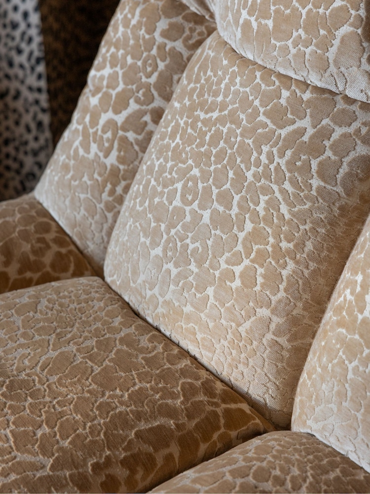 Rockett St George Leopard Luxe Antique Sand Natural Lounge Lover Swivel Accent Chair - Image 2 of 8 Rockett St George Leopard Luxe Antique Sand Natural Lounge Lover Swivel Accent Chair - Image 2 of 8