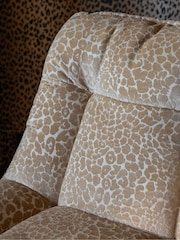 Rockett St George Leopard Luxe Antique Sand Natural Lounge Lover Swivel Accent Chair - Image 4 of 8