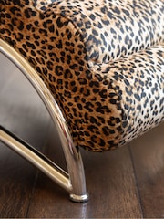Rockett St George Leopard Love Velvet Lounge Chair - Image 4 of 8