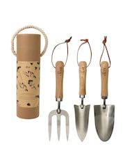 Dibor Set of 3 Brown Garden Tools and Storage Tube - Image 6 of 6
