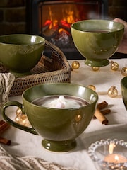 Dibor Set of 2 Green Footed XL Mugs - Image 10 of 10