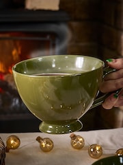 Dibor Set of 2 Green Footed XL Mugs - Image 9 of 10