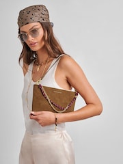 Katie Loxton Caramel Suedette Cord Small Shoulder Bag - Image 1 of 5