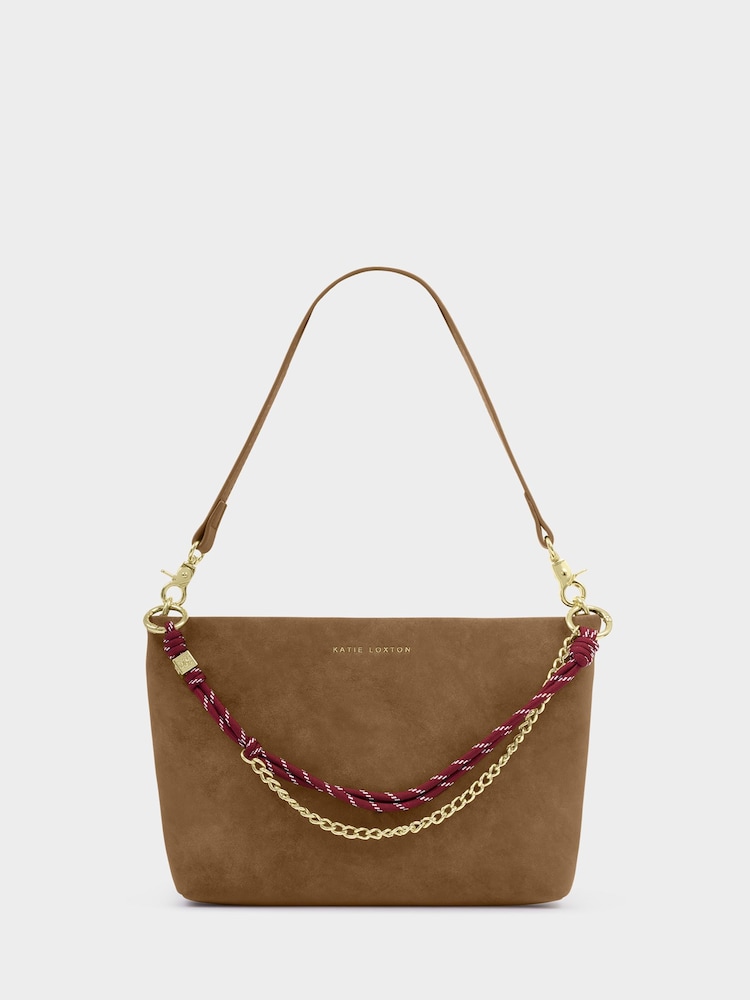 Katie Loxton Caramel Suedette Cord Small Shoulder Bag - Image 2 of 5