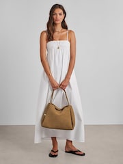 Lys karamel - Katie Loxton Oyster Nova håndvævet stor skuldertaske - Billede 7 af 8