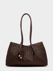 Katie Loxton Brown Nova Woven Tote Bag - Image 1 of 5