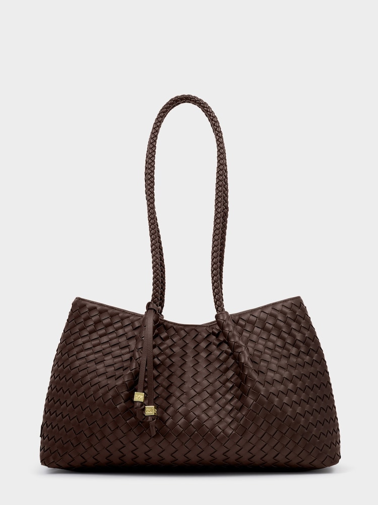Katie Loxton Brown Nova Woven Tote Bag - Image 1 of 5