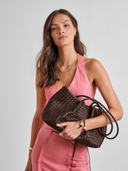 Katie Loxton Brown Nova Woven Tote Bag - Image 2 of 5