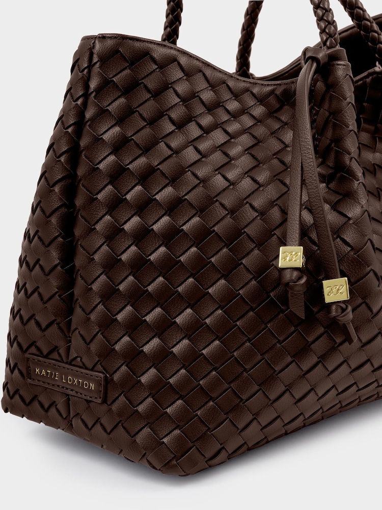 Katie Loxton Brown Nova Woven Tote Bag - Image 5 of 5