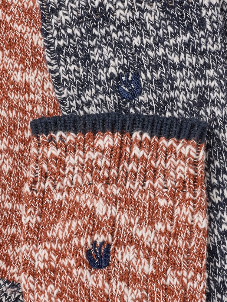 FatFace Orange 2 Pairs of Boot Socks - Image 3 of 3