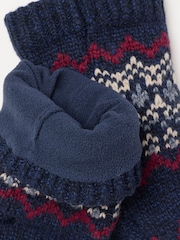 FatFace Navy Fairisle Slipper Socks - Image 2 of 2
