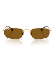 Ray-Ban Gold Ray-Ban 0Rb3947 Irregular Sunglasses - Image 1 of 5
