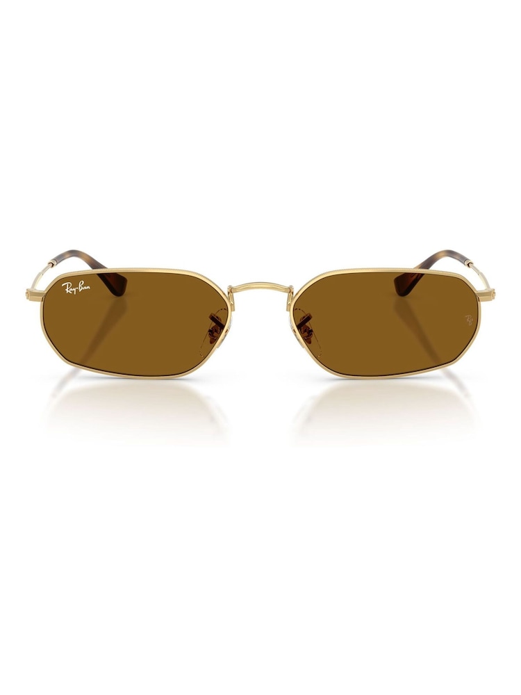 Ray-Ban Gold Ray-Ban 0Rb3947 Irregular Sunglasses - Image 1 of 5 Ray-Ban Gold Ray-Ban 0Rb3947 Irregular Sunglasses - Image 1 of 5