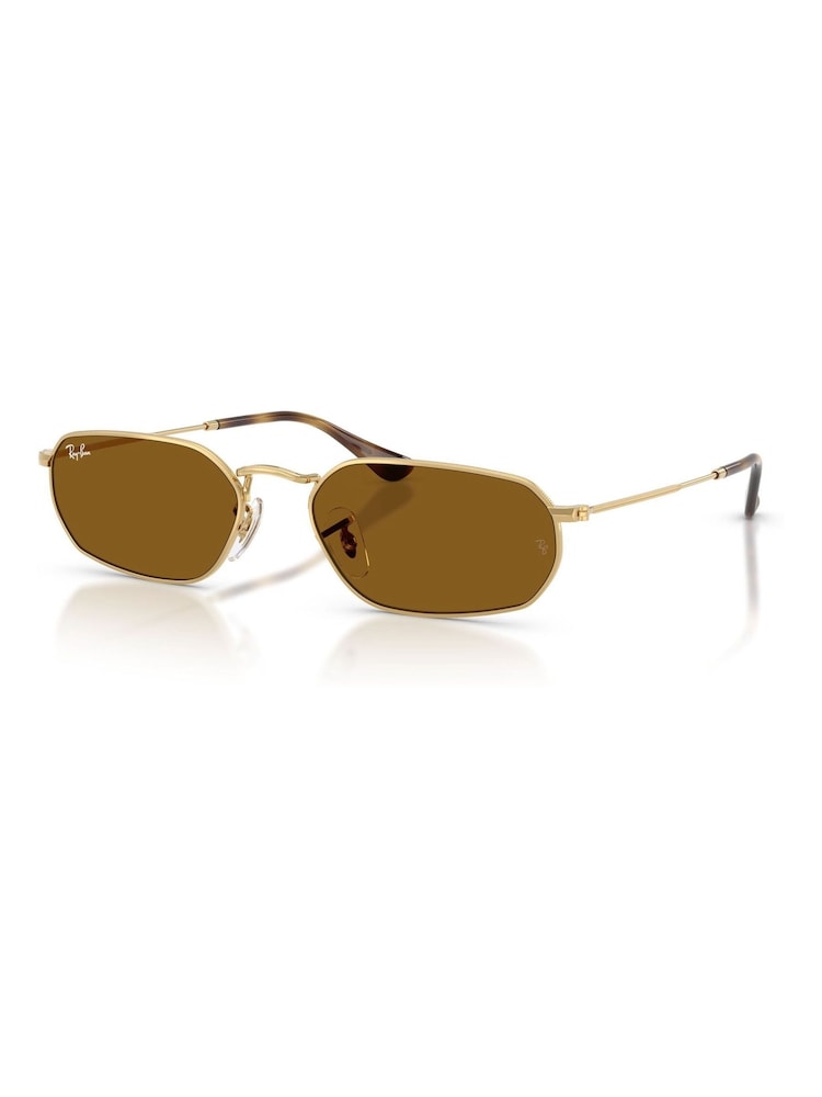Ray-Ban Gold Ray-Ban 0Rb3947 Irregular Sunglasses - Image 2 of 5 Ray-Ban Gold Ray-Ban 0Rb3947 Irregular Sunglasses - Image 2 of 5