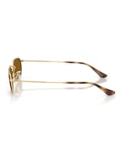 Ray-Ban Gold Ray-Ban 0Rb3947 Irregular Sunglasses - Image 3 of 5
