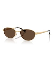 Bruin - Ray-Ban 0Rb3774D Oval Sunglasses - Afbeelding 3 van 5