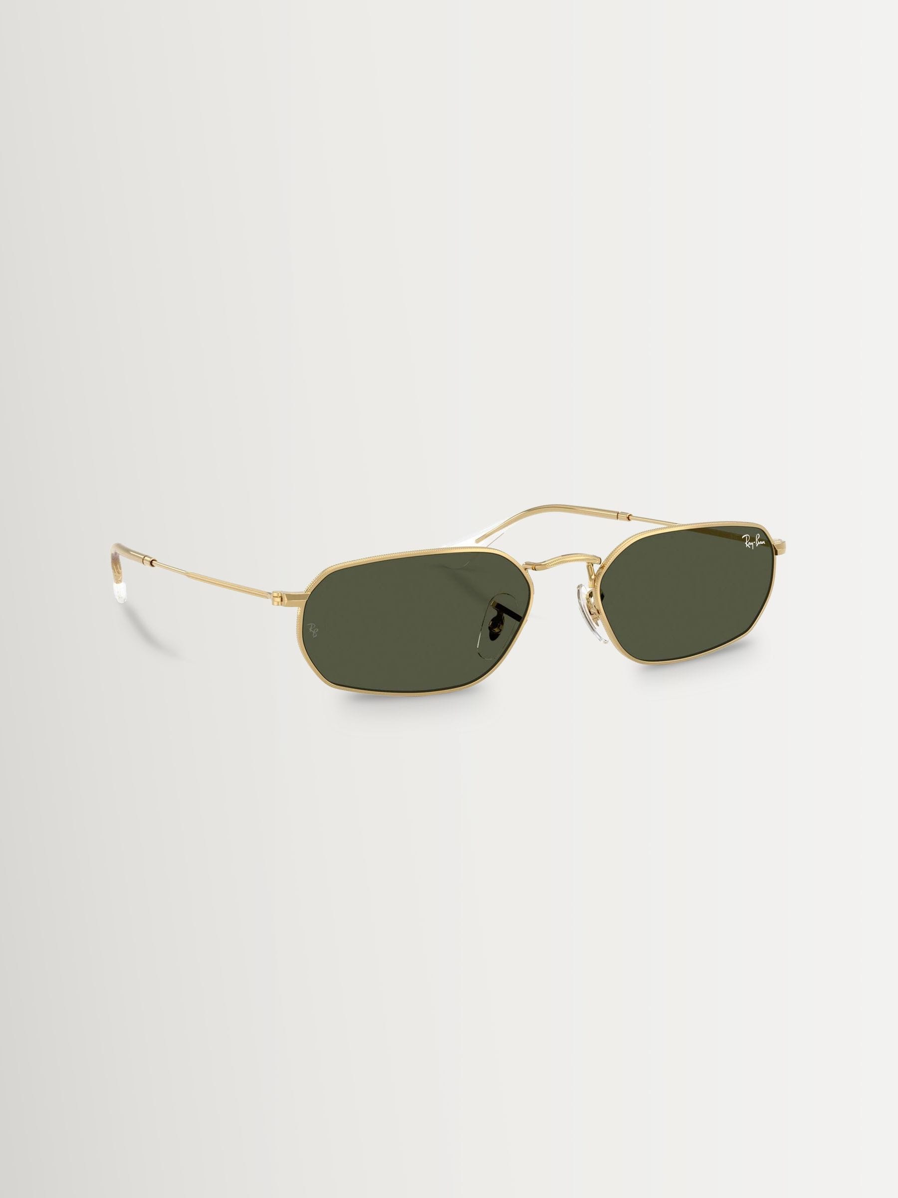 Ray-Ban Sunglasses - Arista Gold Frame Green Lenses 57-18, RB3947 - Image 7