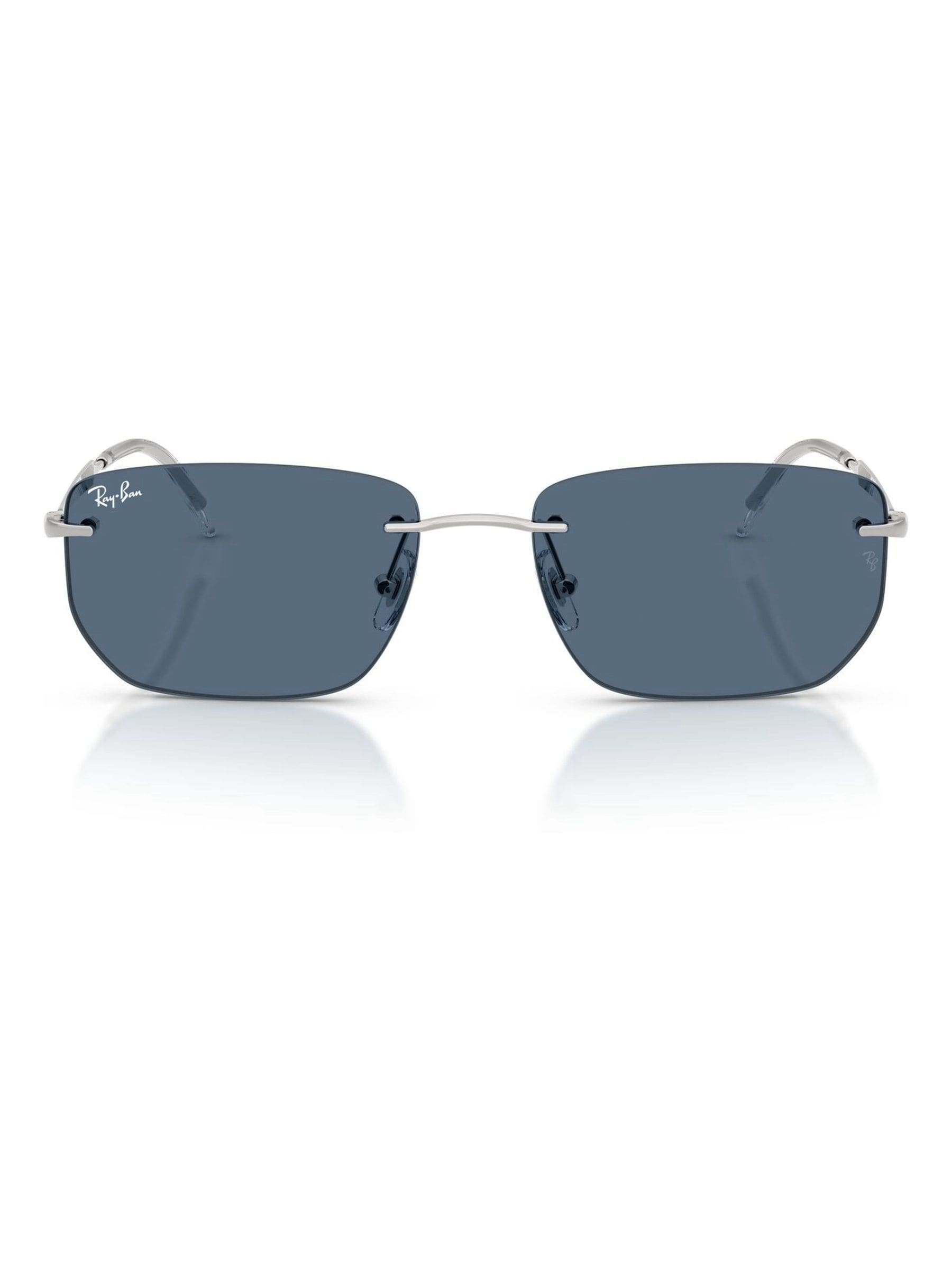 Ray - Ban Unisex Blue Ray - Ban Rb3768 003/80 Sunglasses Metal Silver Geometric Normal - Image 8