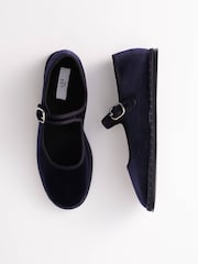 The Set Premium Velvet Mary Janes Shoes Navy - Image 6 of 7