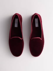 The Set Premium Velvet Loafers Burgundy Red - Image 5 of 6