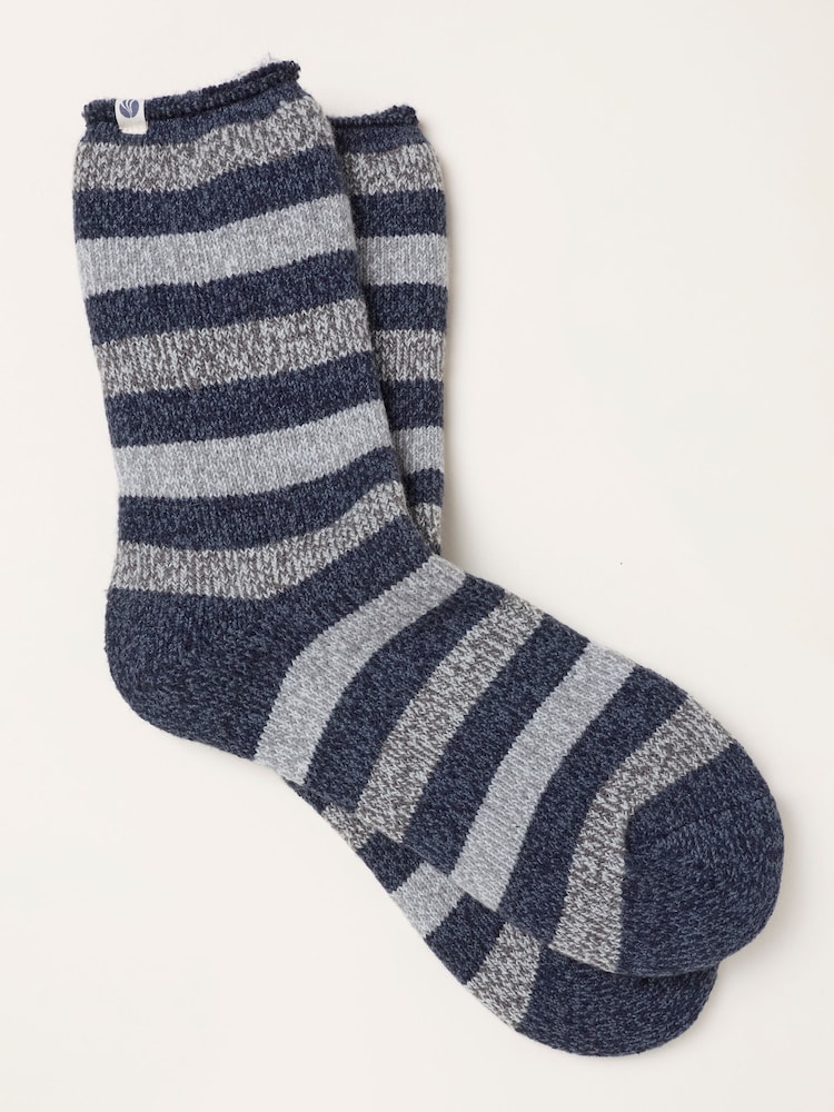 FatFace Grey Striped Thermal Socks - Image 1 of 2 FatFace Grey Striped Thermal Socks - Image 1 of 2