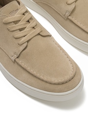 كريم - FitFlop Craft-Q Mens Suede Moc Derby Shoes - صورة 4 من 4