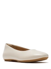 FitFlop Cream Delicato High-Cut Soft-Leather Ballet Flats - Image 5 of 5