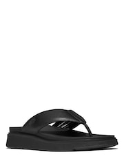 FitFlop Black Gen-FF Leather Flip-Flops - Image 2 of 4