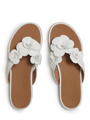 أبيض - شبشب إصبع Gracie بتفصيل زهور من FitFlop - Image 3 of 5