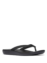 Μαύρο - FitFlop Iqushion Textured-Strap Flip Flops - Εικόνα 2 από 4