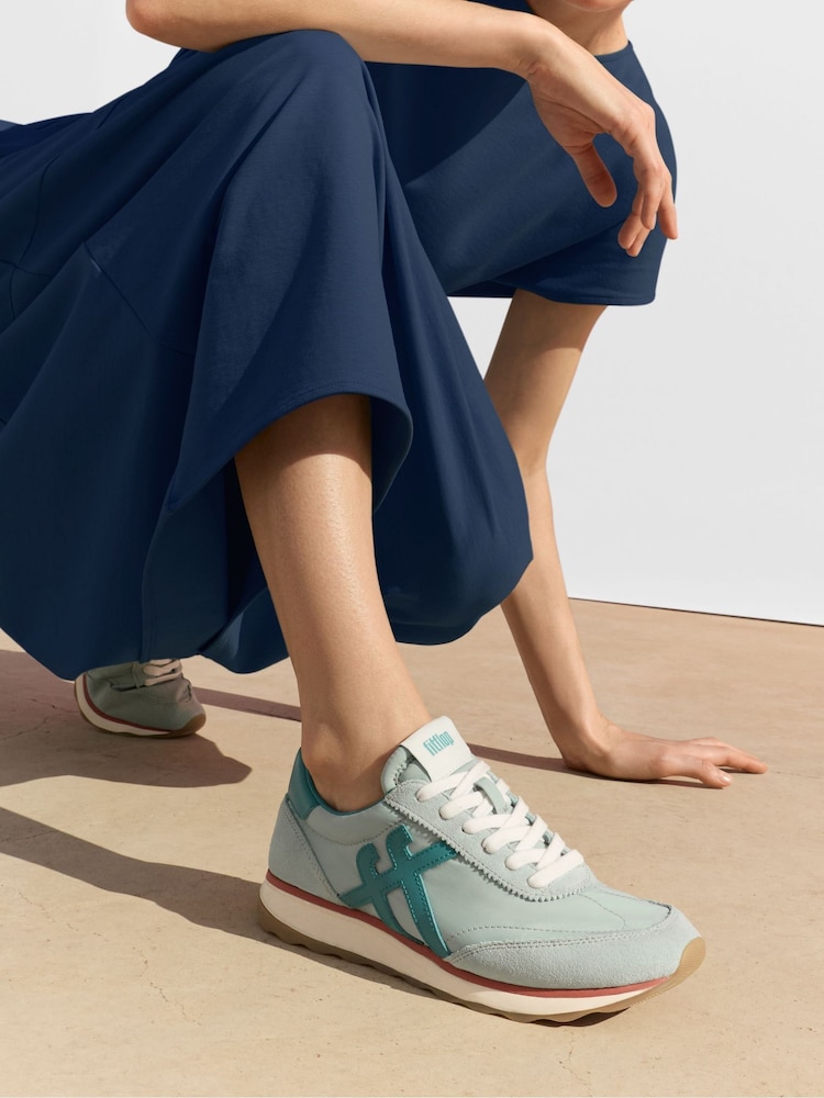 FitFlop Green Retro-Q Sneakers - Image 1 of 2