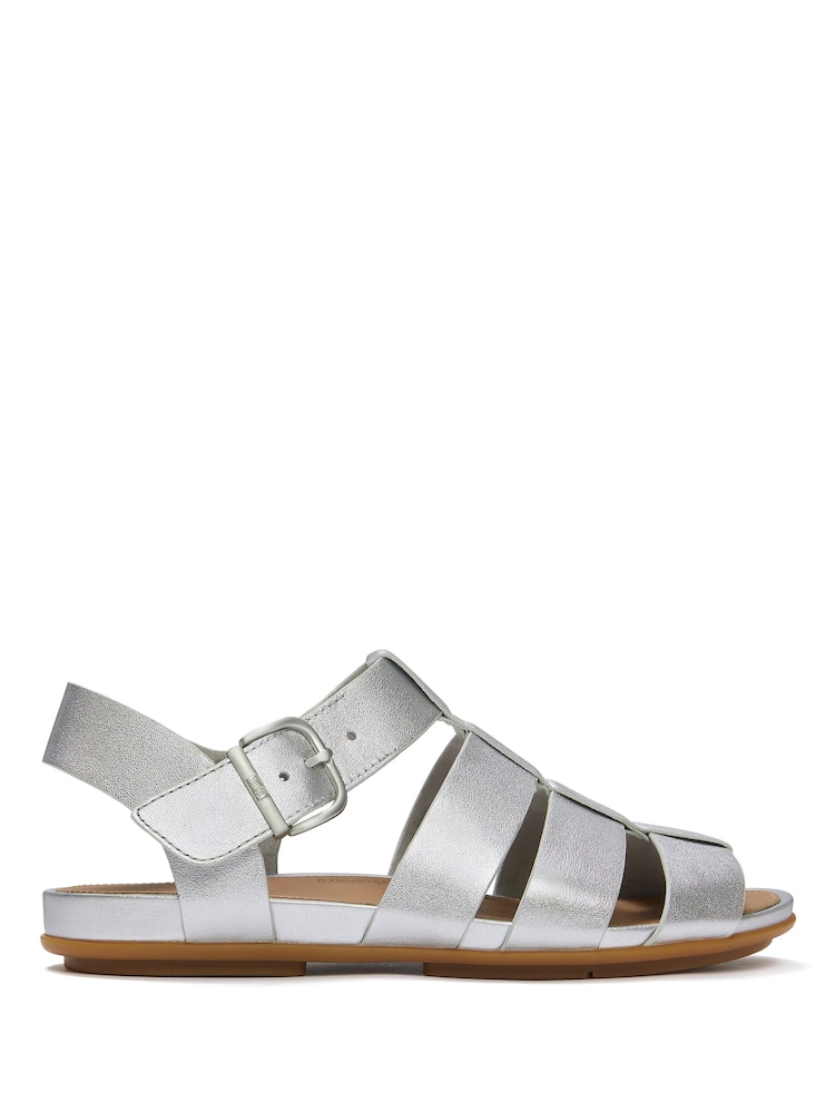 FitFlop Silver Gracie Leather Fisherman Sandals - Image 1 of 4 FitFlop Silver Gracie Leather Fisherman Sandals - Image 1 of 4