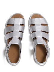 FitFlop Silver Gracie Leather Fisherman Sandals - Image 3 of 4