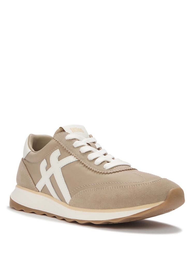 FitFlop Brown Retro-Q Sneakers - Image 2 of 4