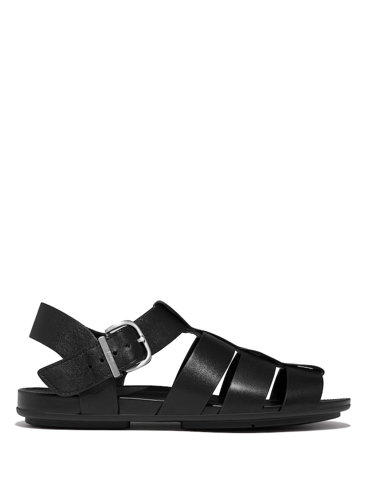 FitFlop Black Gracie Leather Fisherman Sandals - Image 2 of 5 FitFlop Black Gracie Leather Fisherman Sandals - Image 2 of 5
