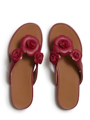 أحمر - شبشب إصبع Gracie بتفصيل زهور من FitFlop - Image 3 of 5