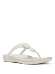 FitFlop Cream Solay Glossy-Disc Toe-Post Sandals - Image 2 of 3