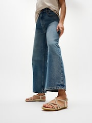 צבע כסף באפקט נוצץ - FitFlop Gracie Crystal Strappy Back Strap Sandals - תמונה 1 מתוך 4