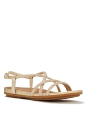 צבע כסף באפקט נוצץ - FitFlop Gracie Crystal Strappy Back Strap Sandals - תמונה 2 מתוך 4