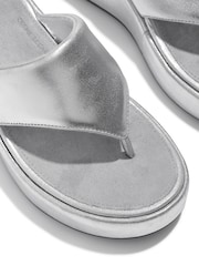 FitFlop Silver Platfforms Wedge Toe-Post Sandals - Image 5 of 5