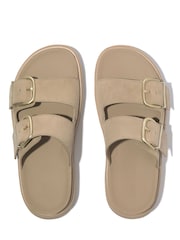 FitFlop Brown Gen-FF Buckle Two Bar Suede Slides - Image 2 of 5