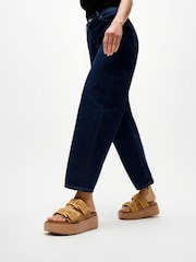 FitFlop Yellow Gen-FF Max Buckle Stripe Webbing Two Bar Slides - Image 1 of 6