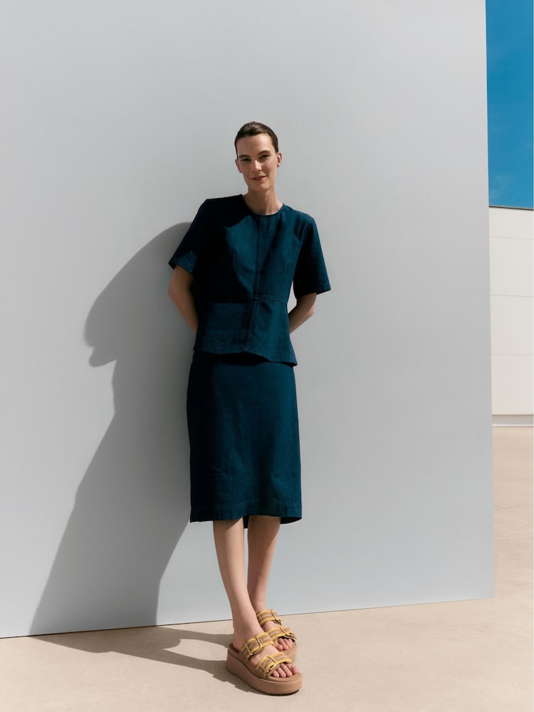 FitFlop Yellow Gen-FF Max Buckle Stripe Webbing Two Bar Slides - Image 2 of 6