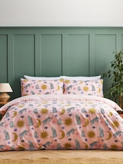 Chelsea Peers Cotton Celestial Leopard Print Reversible Bedding Set - Imagen 1 de 3